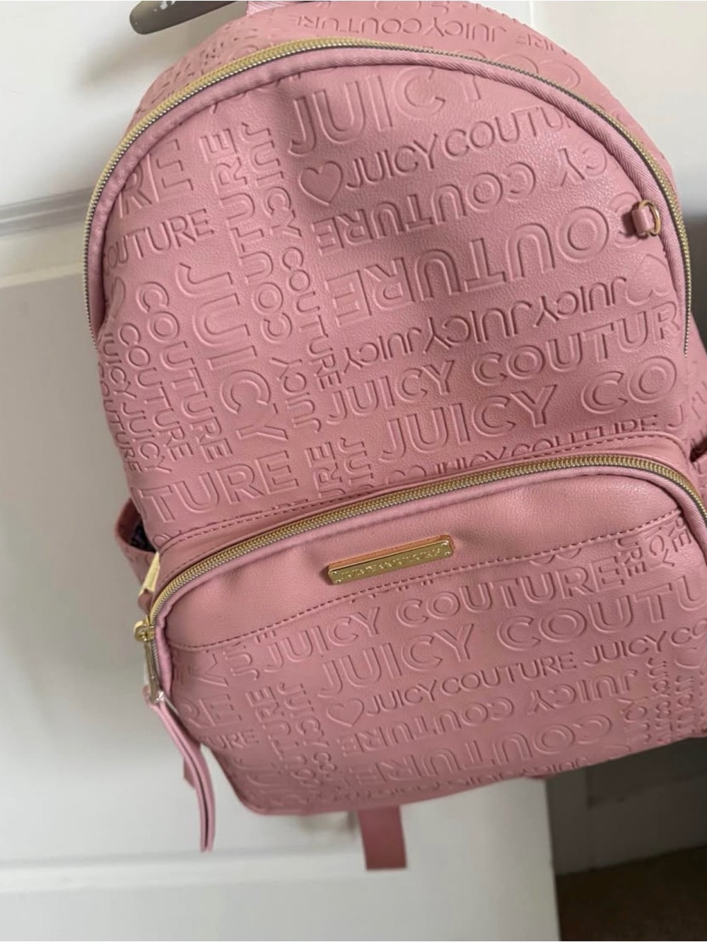 Juicy Couture Dusty Pink Embossed Mini Backpack